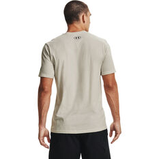 Under Armour Mens Project Rock Hardest Worker Tee, White, rebel_hi-res