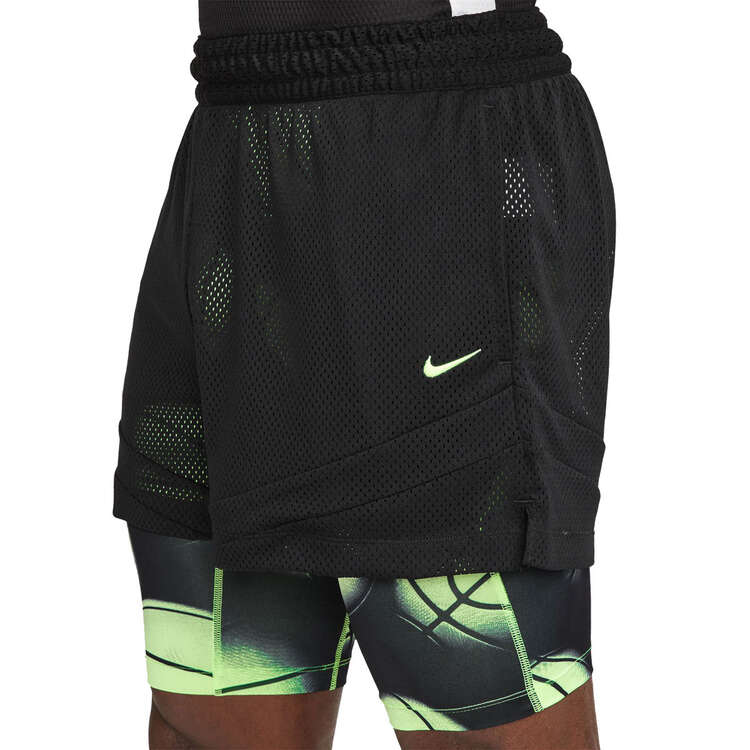Nike Ja Morant Mens Dri-FIT 2-in-1 4-inch Basketball Shorts, Black, rebel_hi-res
