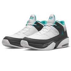 Jordan Max Aura 3 Basketball Shoes, White/Teal, rebel_hi-res