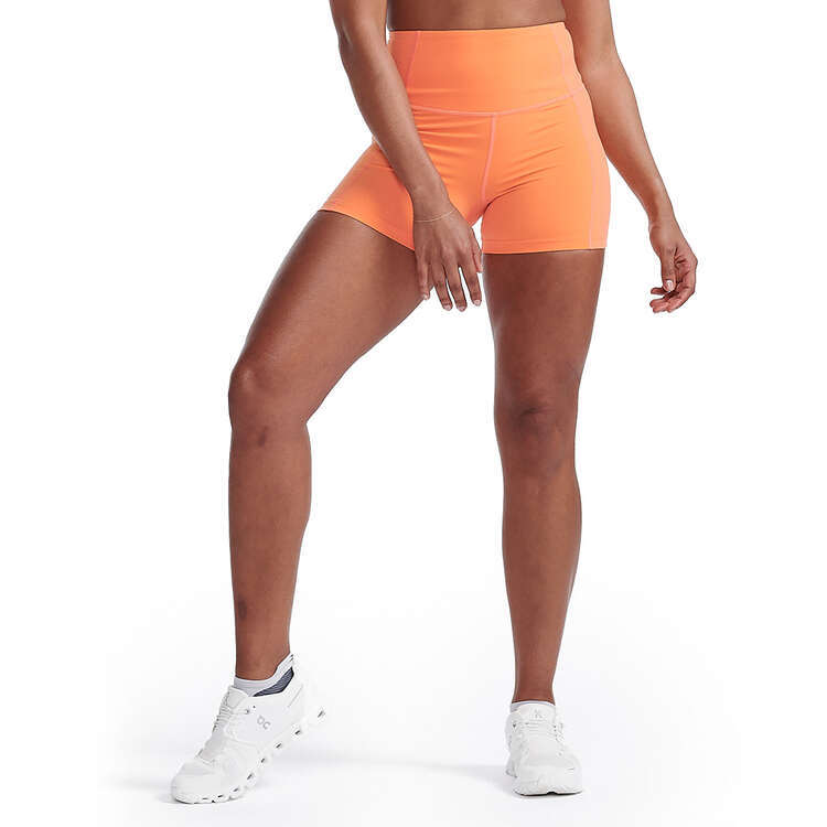 2XU Womens Form 4 Inch Shorts, Orange, rebel_hi-res