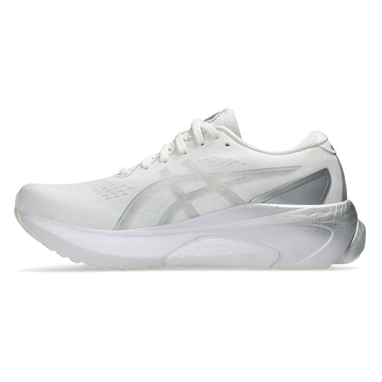 Asics GEL Kayano 30 Platinum Womens Running Shoes White/Silver US 6, White/Silver, rebel_hi-res