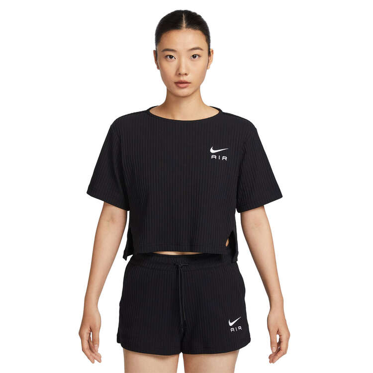 Nike Womens Sportswear Ribbed Jersey, Black, rebel_hi-res
