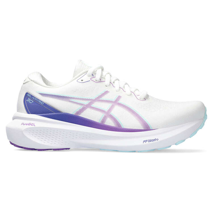 Asics GEL Kayano 30 Womens Running Shoes White/Purple US 6, White/Purple, rebel_hi-res