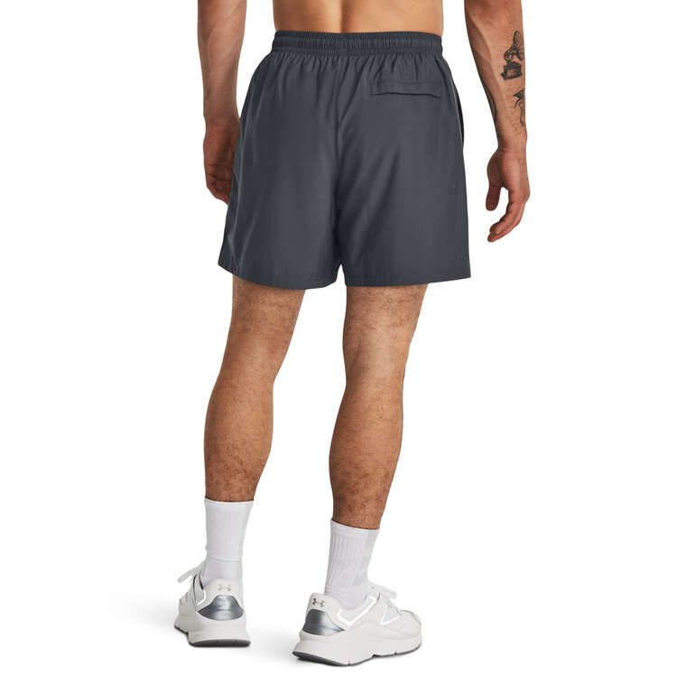 Under Armour Mens UA Essential Volley Shorts, Grey, rebel_hi-res