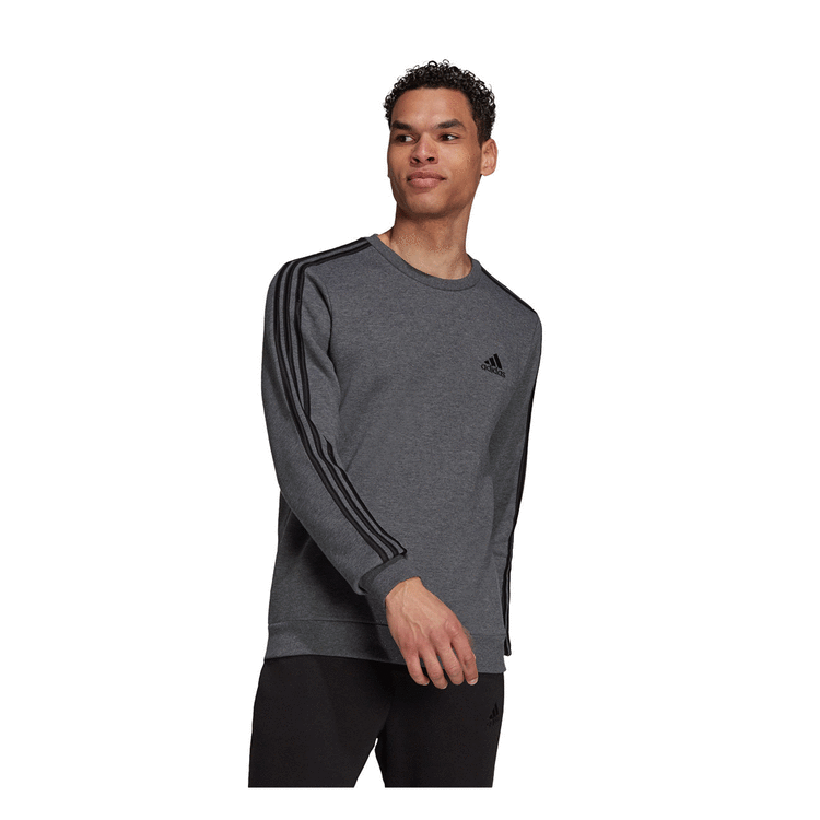 adidas Mens Essentials Fleece 3-Stripes Sweatshirt, , rebel_hi-res