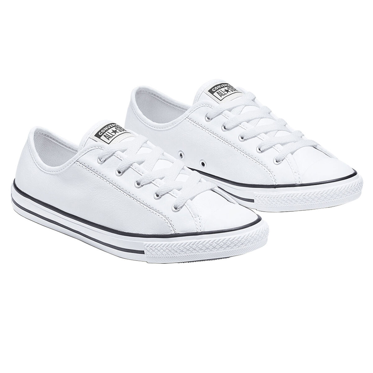 White converse leather dainty lo hot sale