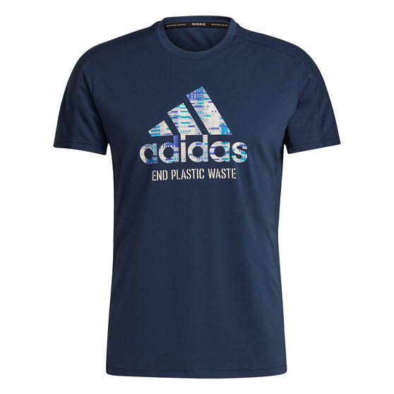 adidas Mens Run for the Oceans Graphic Tee, Navy, rebel_hi-res