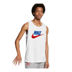 Nike Mens Sportswear Icon Futura Tank White XS, White, rebel_hi-res