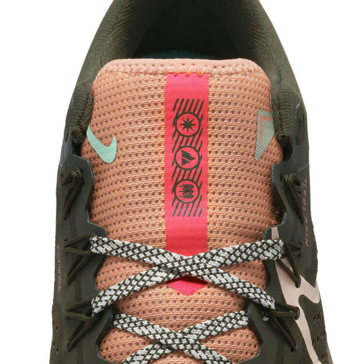 Nike React Pegasus Trail 4 Womens Trail Running Shoes, Black/Pink, rebel_hi-res