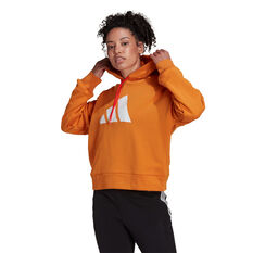adidas Womens Sportswear Future Icons Hoodie Orange XS, Orange, rebel_hi-res