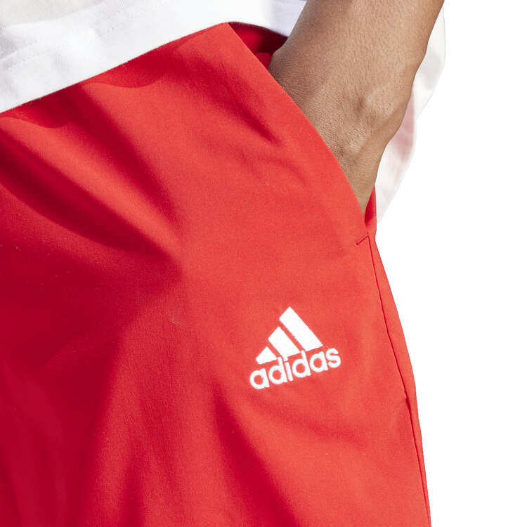adidas Mens AEROREADY Essentials Chelsea Small Logo Shorts, Red, rebel_hi-res