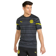 Borussia Dortmund 2021/2022 Pre-Match Football Jersey Grey/Yellow L, Grey/Yellow, rebel_hi-res