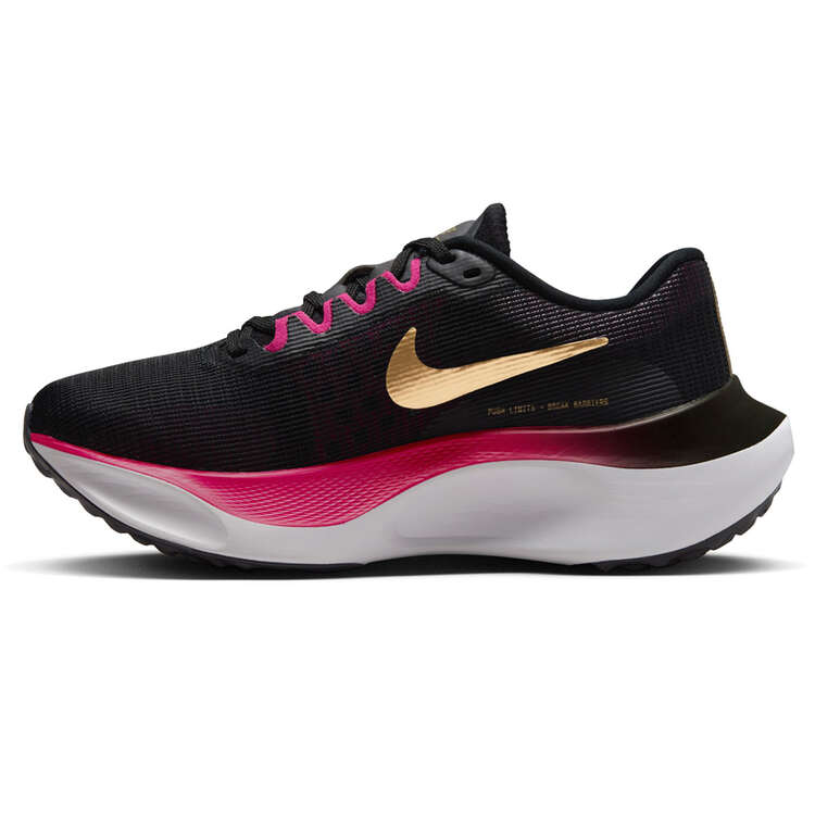 Nike Zoom Fly 5 Womens Running Shoes, Black/Gold, rebel_hi-res