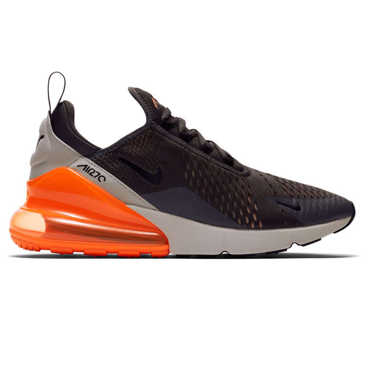 Nike Air Max 270 Mens Casual Shoes Black/Orange US 7, Black/Orange, rebel_hi-res