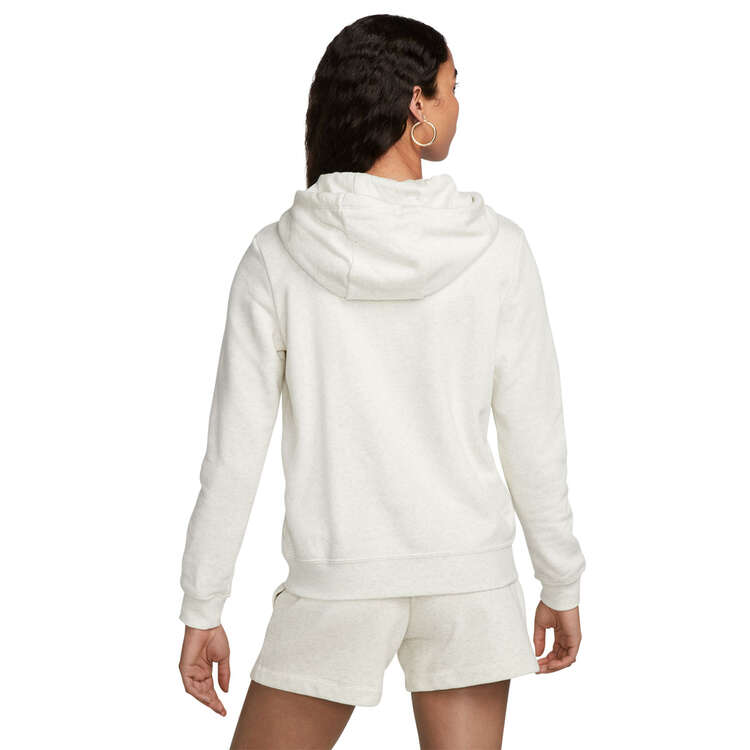Nike Womens Sportswear Club Fleece Funnel-Neck Hoodie White XS, White, rebel_hi-res