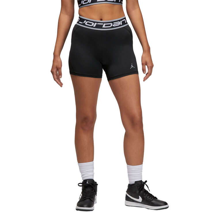 Jordan Womens Sport Tight Shorts, Black/White, rebel_hi-res