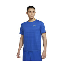 Nike Mens Dri-FIT Miler Running Tee, Blue, rebel_hi-res