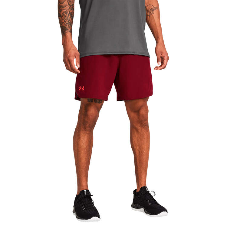 Under Armour Mens UA Vanish Woven 6-inch Shorts Red XS, Red, rebel_hi-res