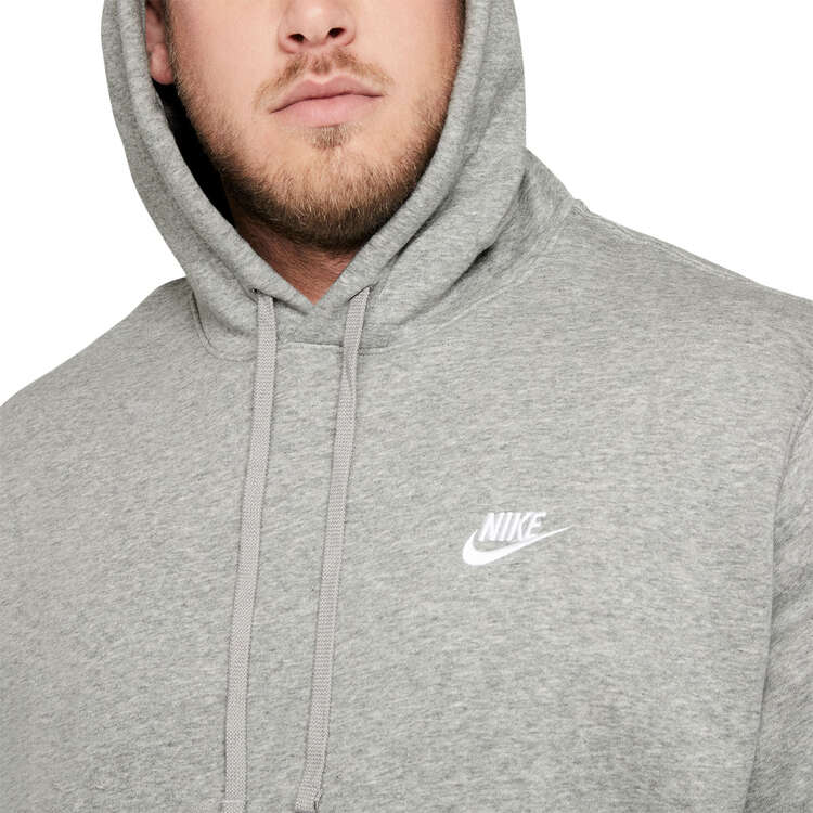 Nike Mens Sportswear Club Fleece Pullover Hoodie Grey M, Grey, rebel_hi-res