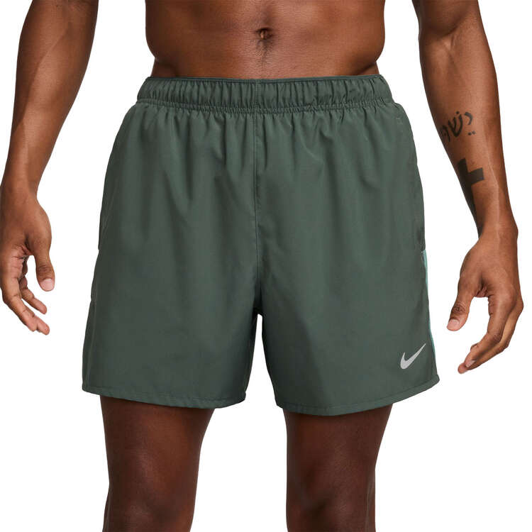 Nike Mens Dri-FIT Challenger Run Division 5-inch Brief-Lined Running Shorts Khaki S, Khaki, rebel_hi-res