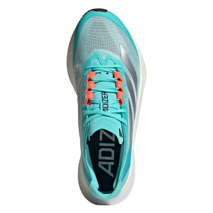 adidas Adizero Boston 12 Womens Running Shoes, Blue/White, rebel_hi-res