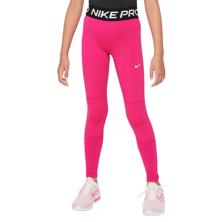 Nike Pro Girls Tights, Pink, rebel_hi-res
