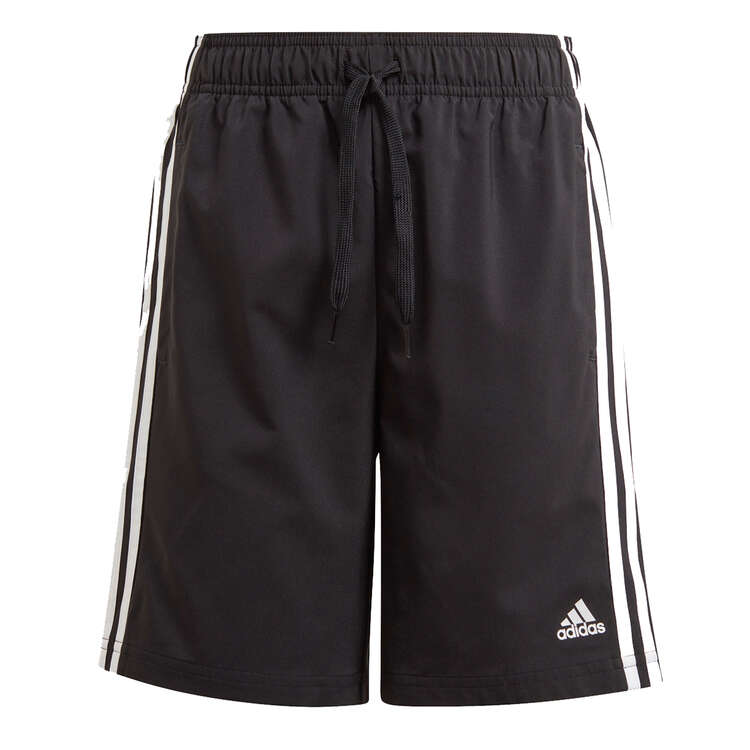 adidas Boys Essentials 3-Stripes Chelsea Shorts Black 14, Black, rebel_hi-res