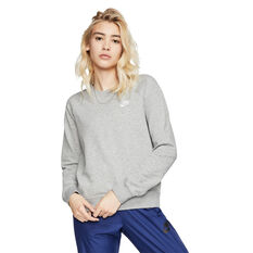 Nike Womens Sportswear Essential Fleece Sweatshirt Grey XS, Grey, rebel_hi-res