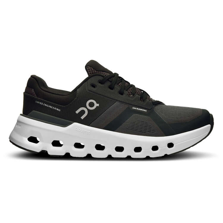 On Cloudrunner 2 Womens Running Shoes, Black/White, rebel_hi-res
