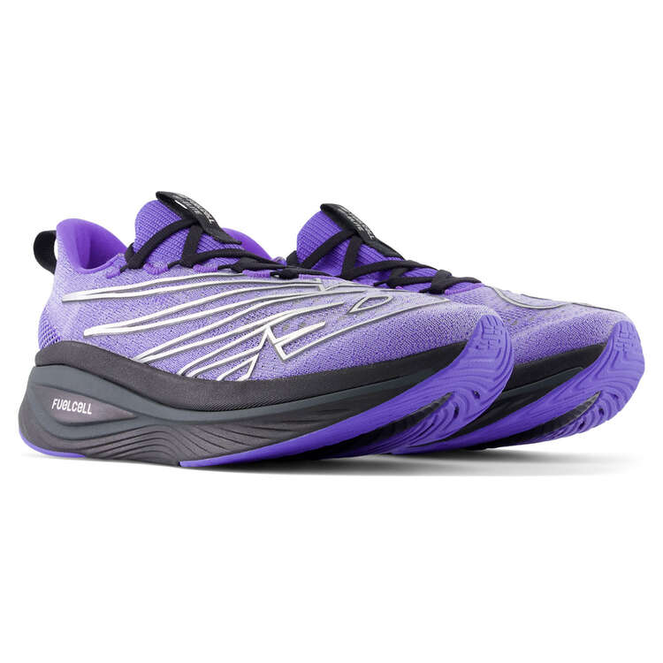 New Balance FuelCell SC Elite V3 Womens Running Shoes, Purple/Black, rebel_hi-res