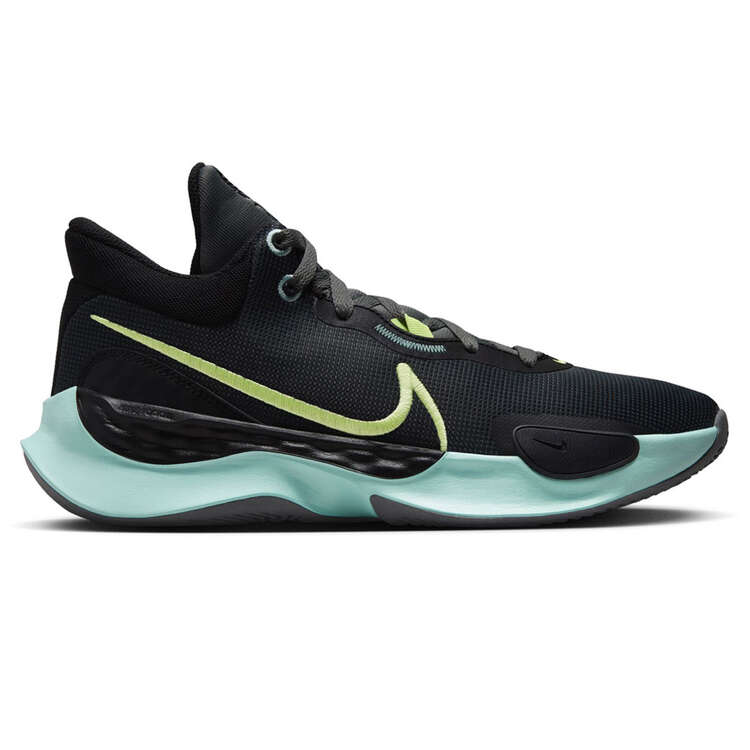 Nike Renew Elevate 3 Basketball Shoes Black/Blue US Mens 9 / Womens 10.5, Black/Blue, rebel_hi-res