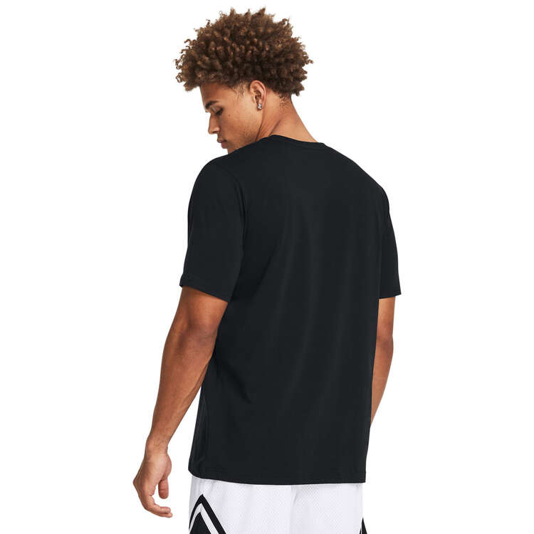 Under Armour Mens Curry Emboss Heavyweight Tee, Black, rebel_hi-res