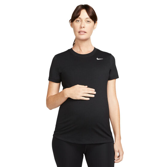 Nike Womens Dri-FIT Maternity Tee, Black, rebel_hi-res
