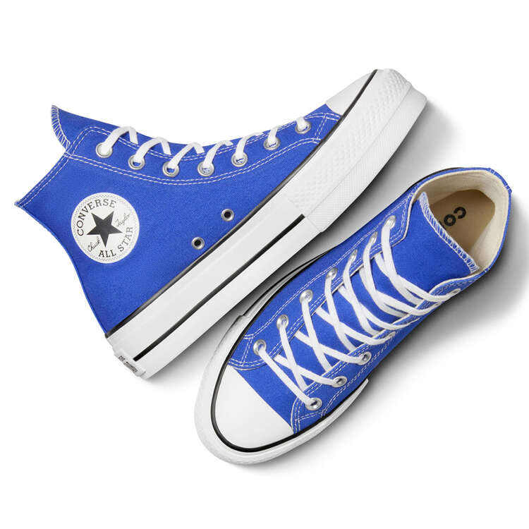 Converse Chuck Taylor All Star Lift High Womens Casual Shoes, Blue/White, rebel_hi-res