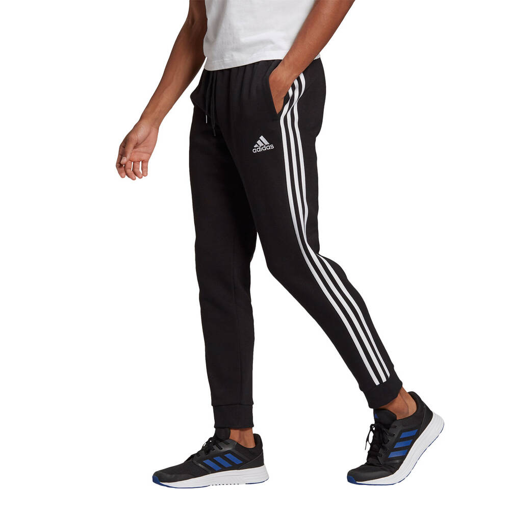 adidas Mens 3 Stripes Tapered Track Pants