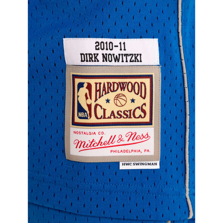 Mitchell & Ness Dallas Mavericks Dirk Nowitzki 2010/11 Basketball Jersey, Blue, rebel_hi-res