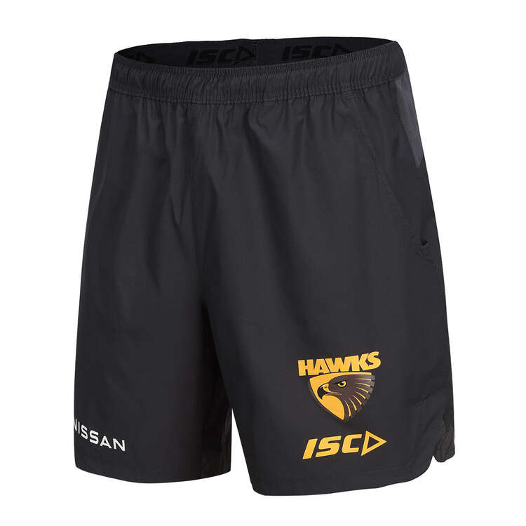 Hawthorn Hawks 2024 Mens Training Shorts, Carbon, rebel_hi-res