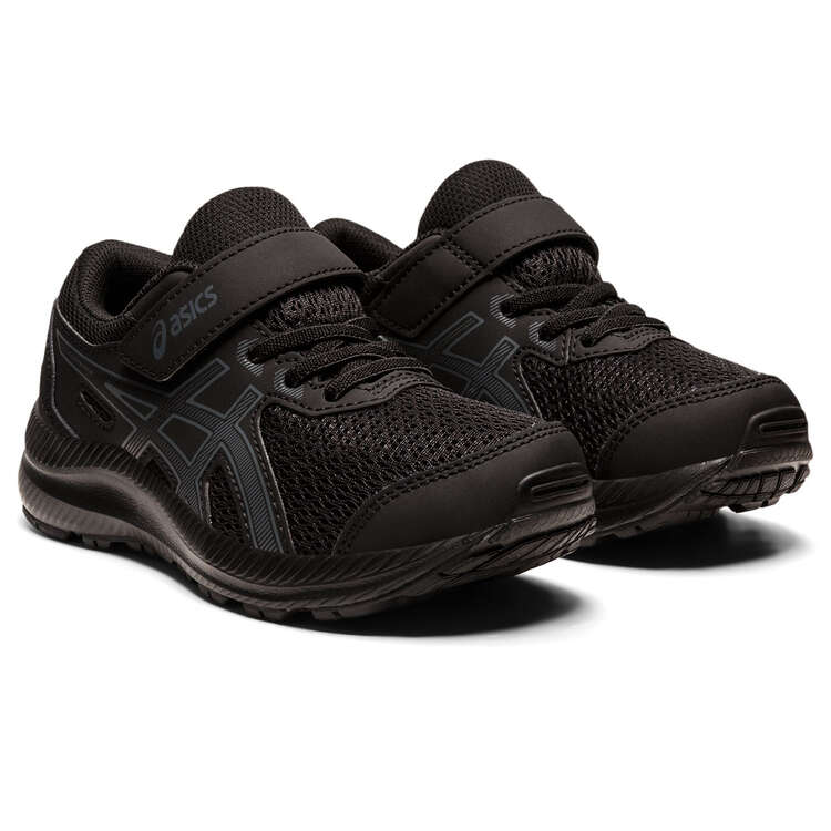 Asics Contend 8 PS Kids Running Shoes, Black, rebel_hi-res