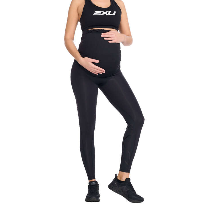 2XU Womens Prenatal Active Tights Black XL, Black, rebel_hi-res