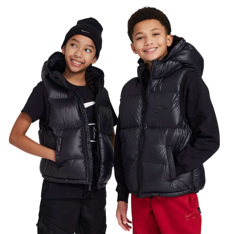 Nike Kids Sportswear Therman-FIT Heavyweight Synthetic Fill Hooded Vest Black XS, Black, rebel_hi-res