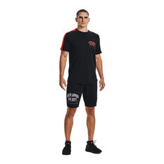 Under Armour Mens Rival Terry Athletic Department Shorts, Black, rebel_hi-res