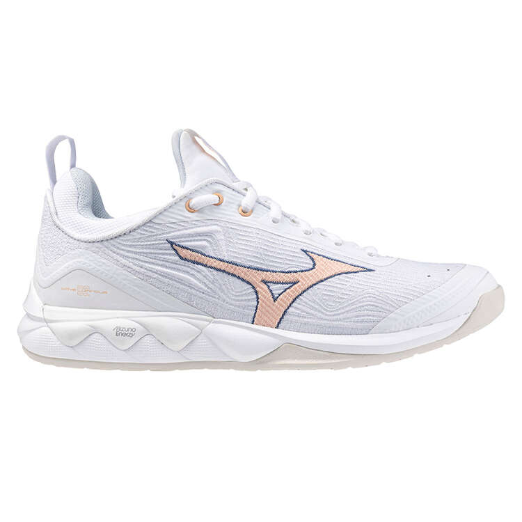 Mizuno Wave Luminous 2 D Womens Netball Shoes White US 6.5, White, rebel_hi-res