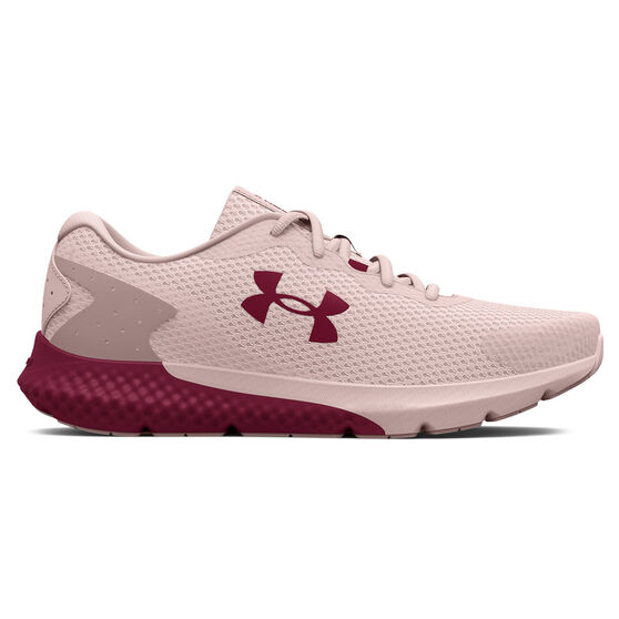 Under Armour Charged Rogue 3 Womens Running Shoes, Pink, rebel_hi-res
