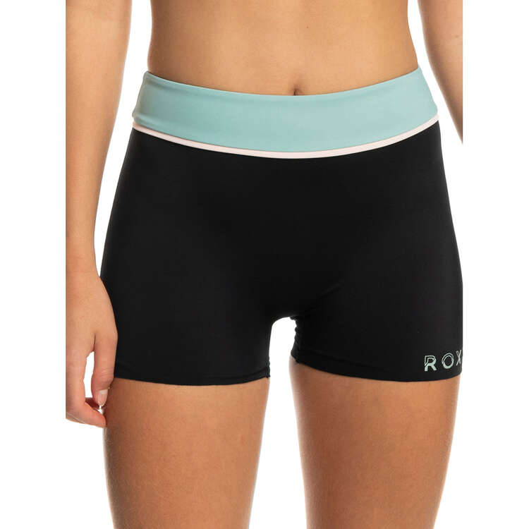 Roxy Womens Active Shorty Bikini Bottoms, Grey, rebel_hi-res