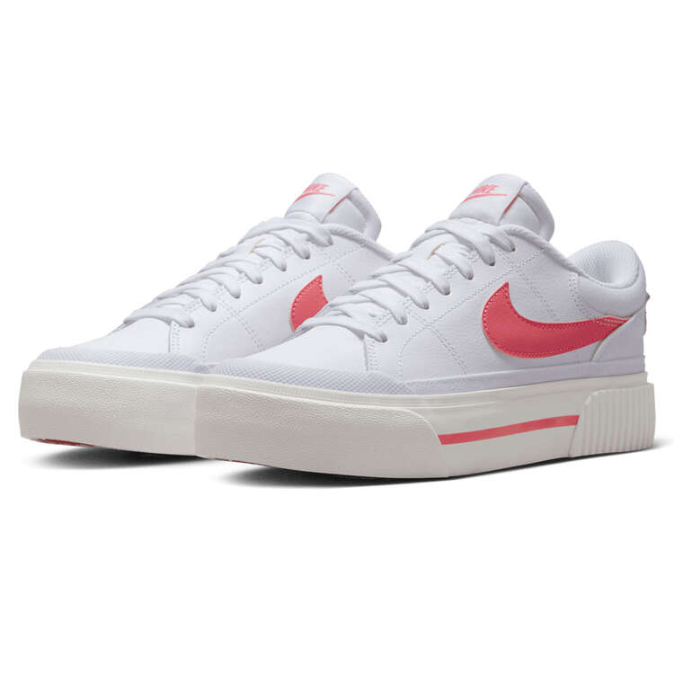 Nike Court Legacy Lift Womens Casual Shoes, White/Pink, rebel_hi-res