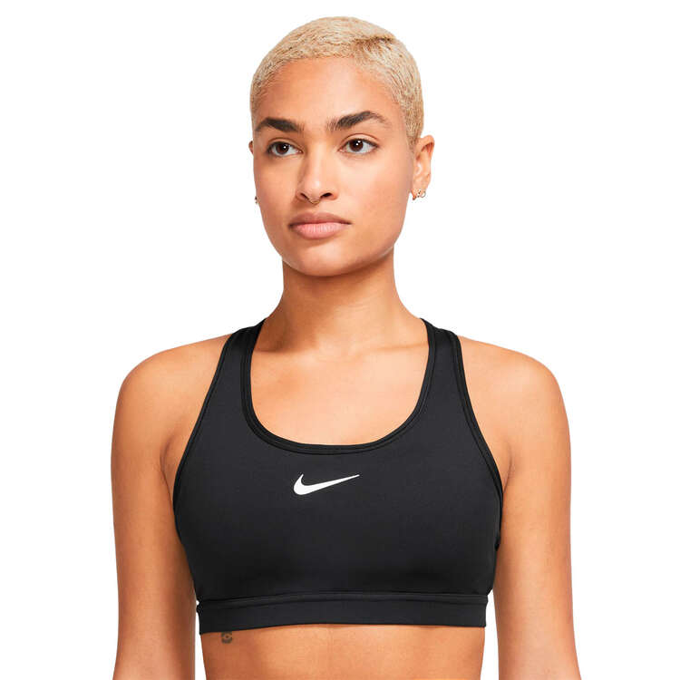 Nike Womens Swoosh Medium-Support Padded Sports Bra, Black, rebel_hi-res
