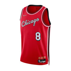 Chicago Bulls Zach LaVine Mens City Edition Swingman Jersey, Red, rebel_hi-res