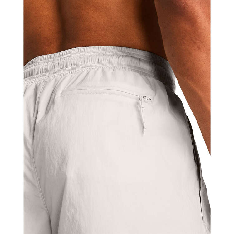 Under Armor Mens Curry Woven Shorts, White, rebel_hi-res