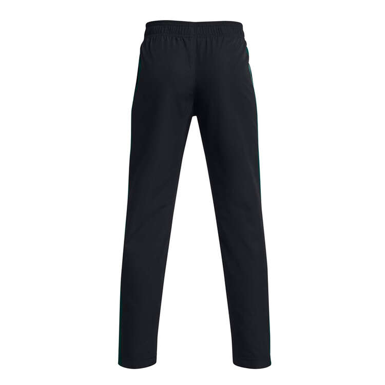 Under Armour Boys Sportstyle Woven Pants, Black/Teal, rebel_hi-res