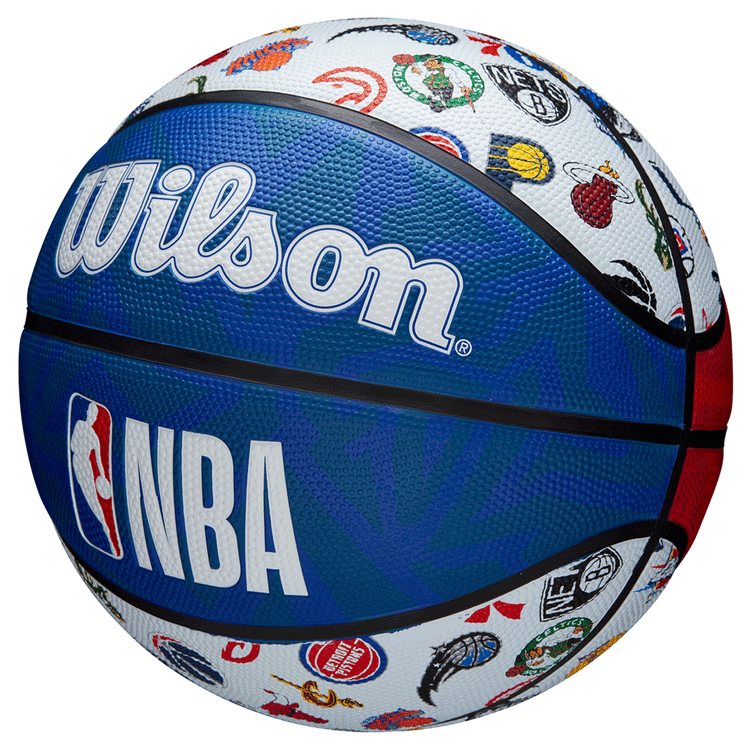 Wilson NBA All Team Basketball, Red/White, rebel_hi-res